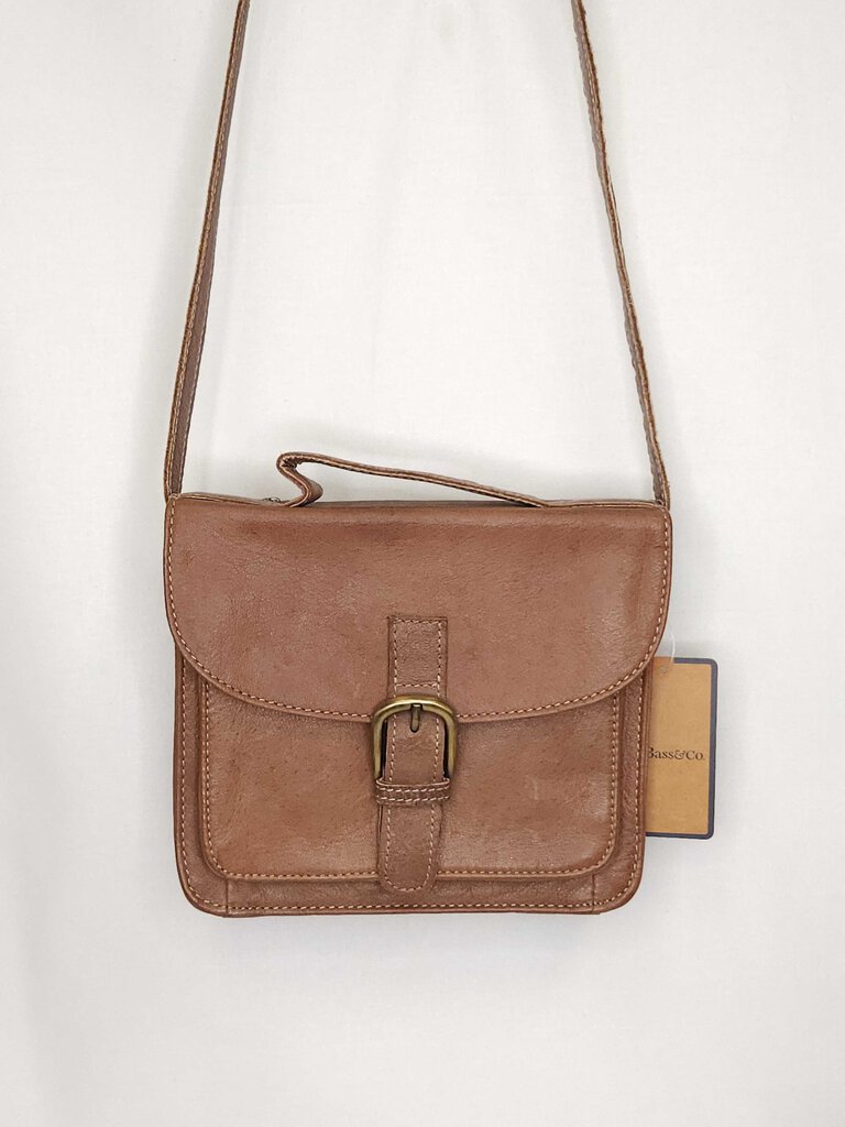 G h bass store & co leather satchel crossbody purse