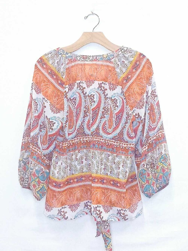Fig & Flowers Patterned Button Up Blouse