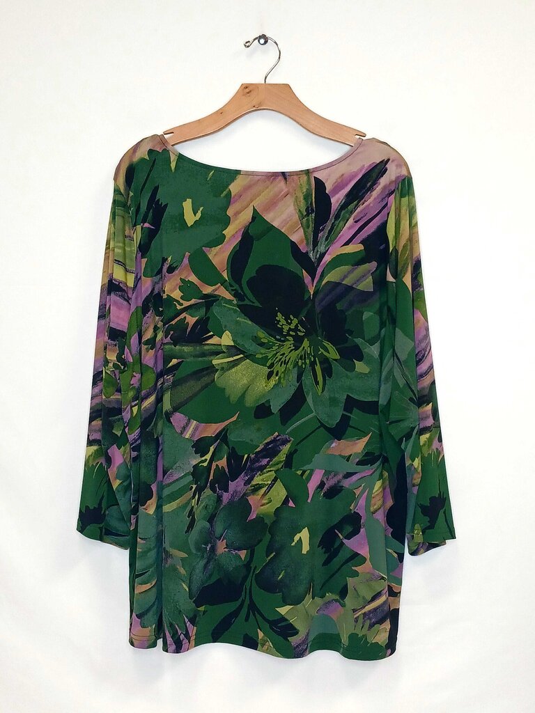 Bob Mackie Long Sleeve Floral Blouse