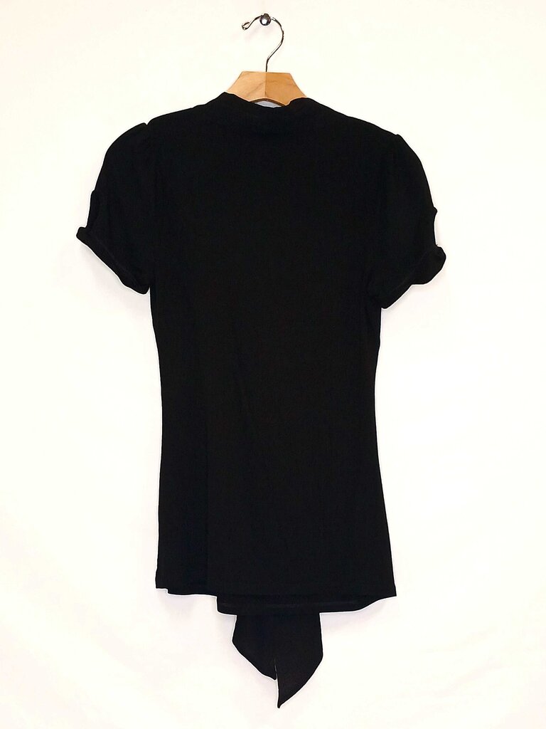 White House Black Market Short Sleeve Tie Neck Top