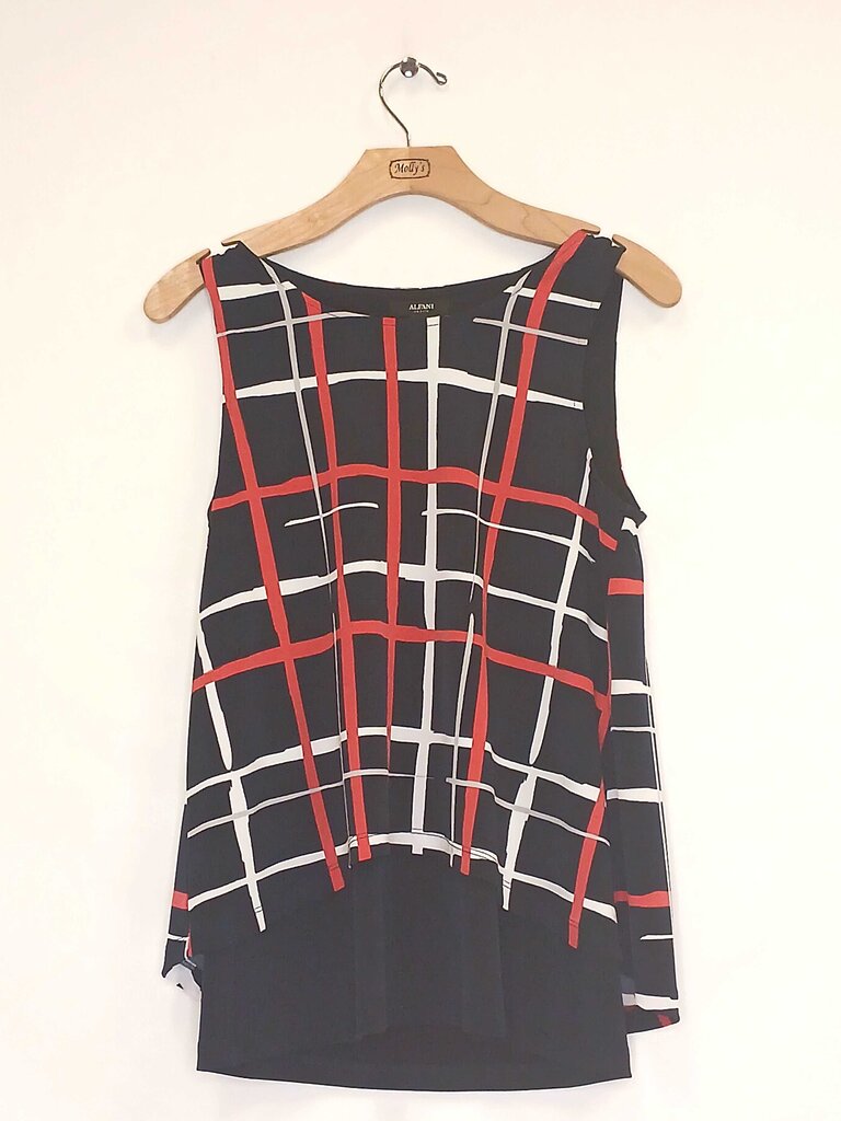 Alfani Sleeveless Patterned Blouse