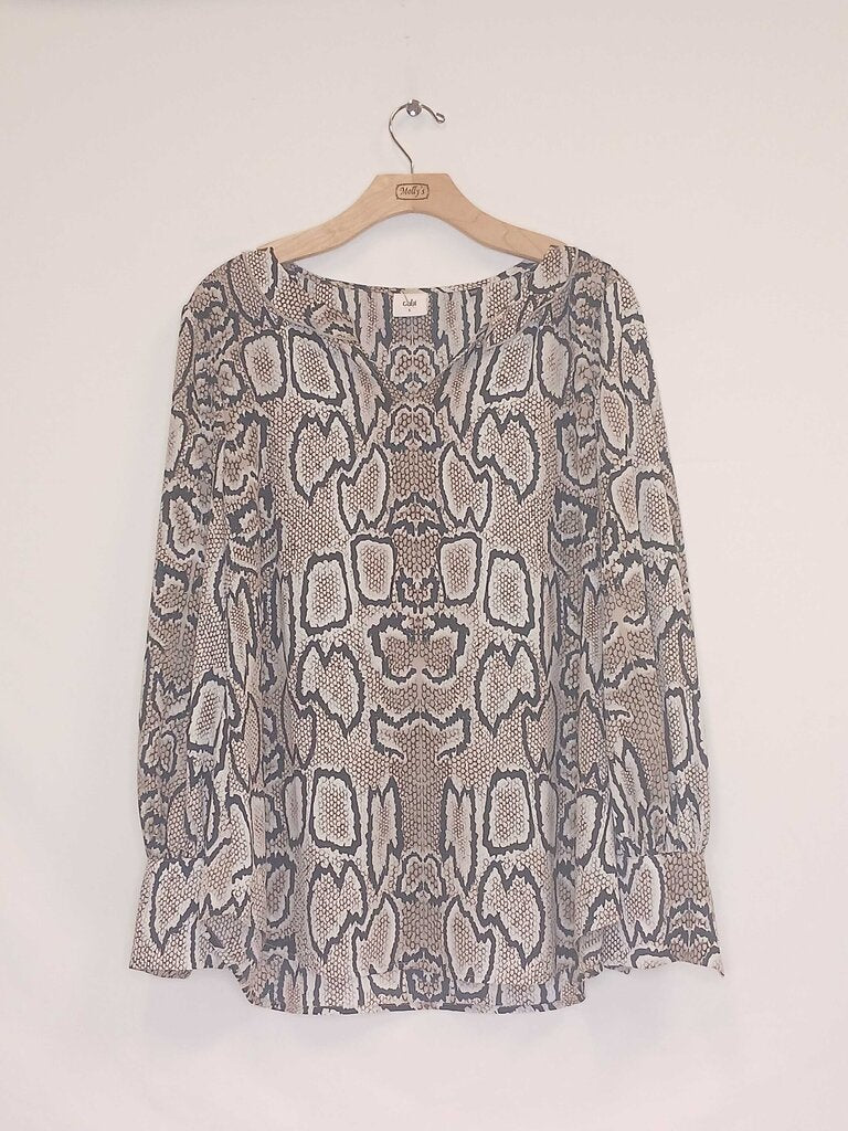 Cabi Snake Skin Print Top