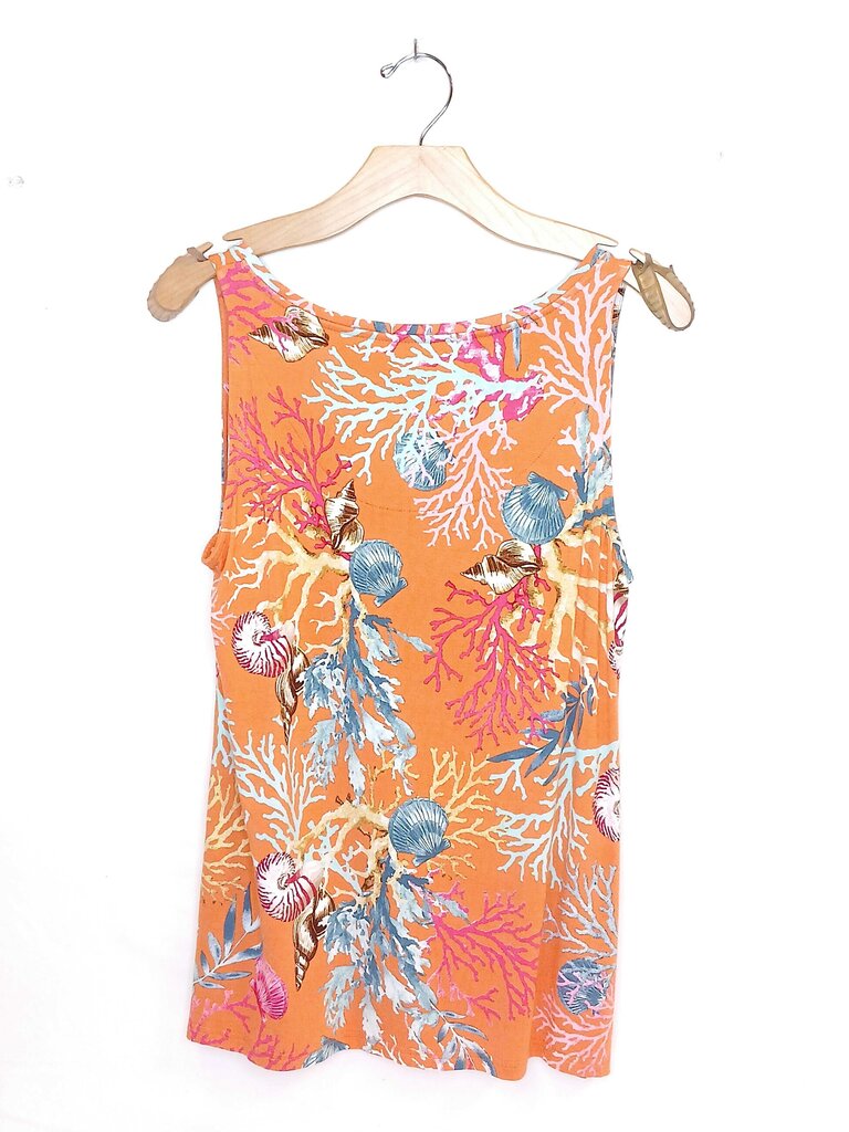 Chicos Sleeveless Flowy Under The Sea Top