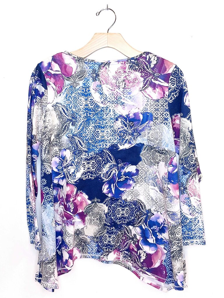 Chicos Long Sleeve Patterned Top