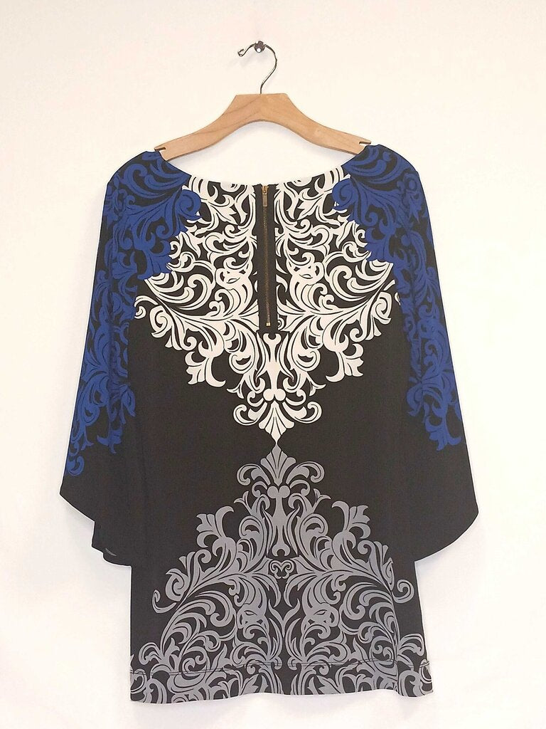 Alfani 3/4 Sleeve Patterned Blouse