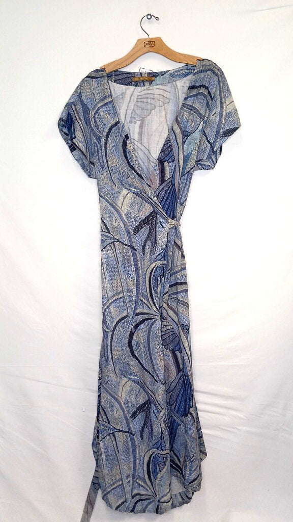 Short Sleeve Agua de coco Long Wrap Dress