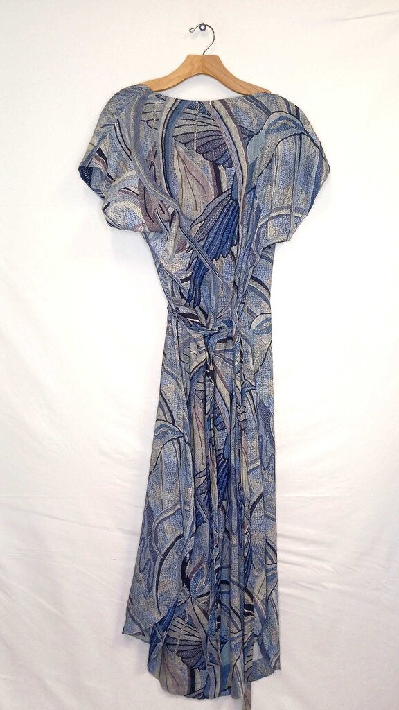 Short Sleeve Agua de coco Long Wrap Dress
