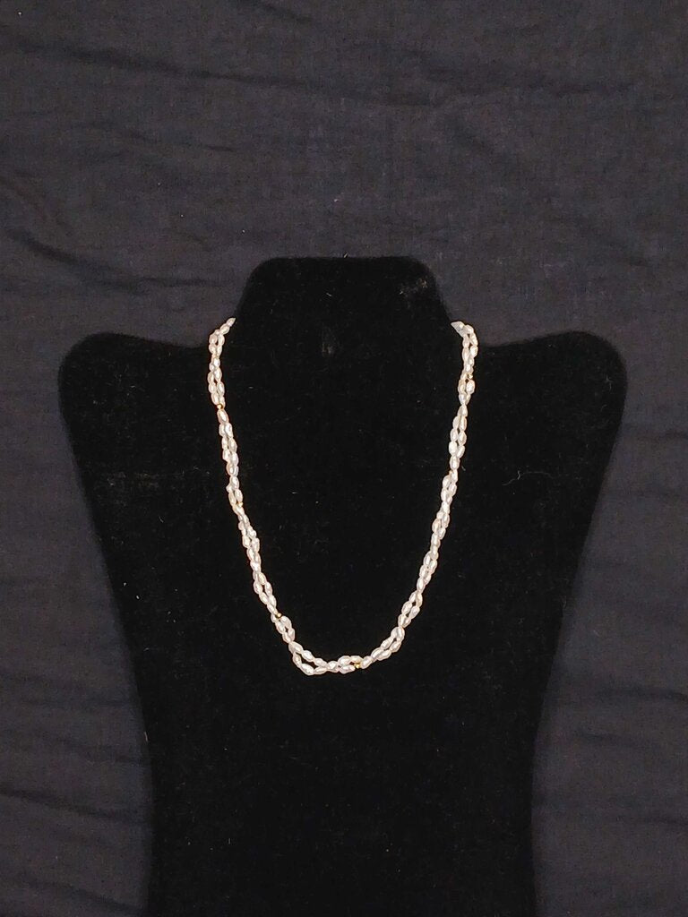 Murata 14k Yellow Gold Fresh Water Rice Pearls
