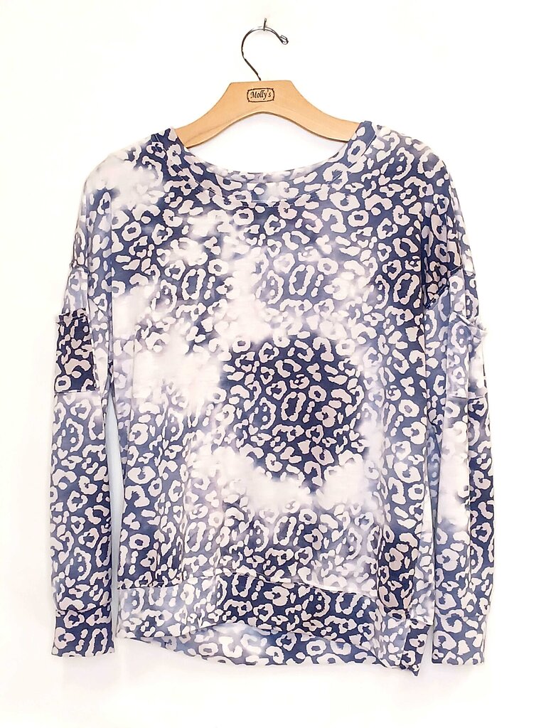 Ariella Long Sleeve Cheetah Print Top