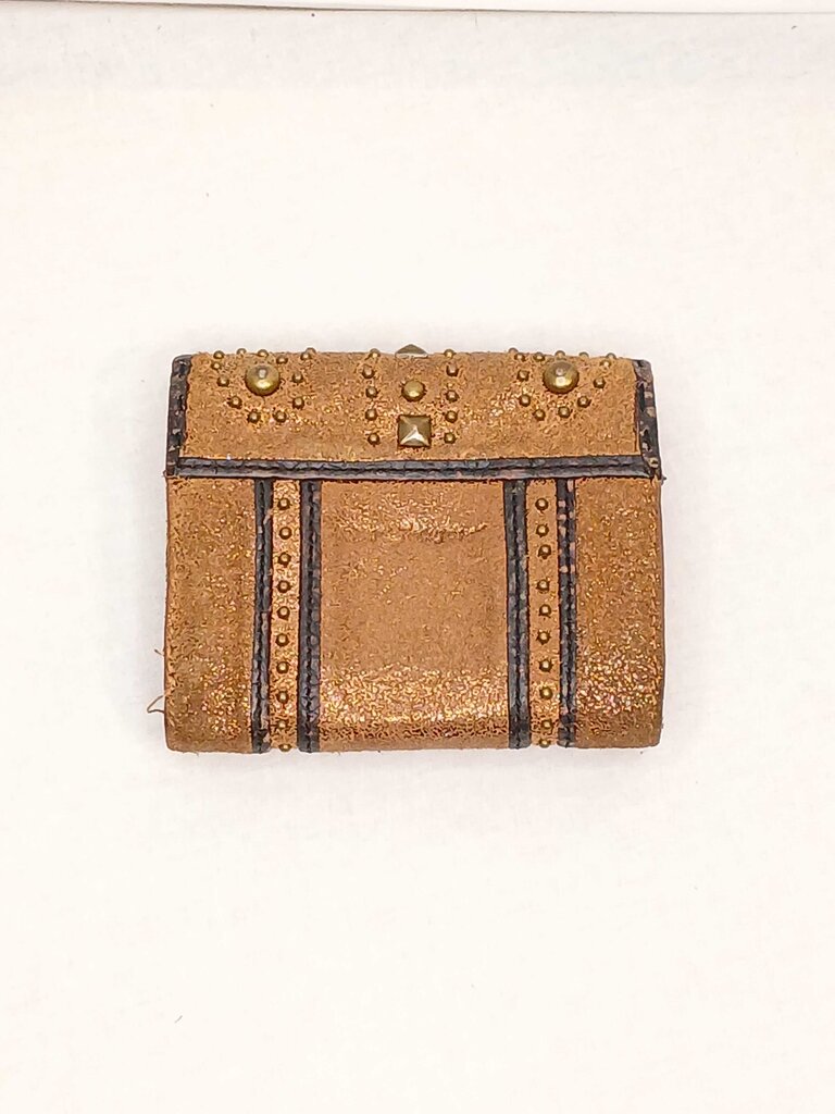 All Brand Bifold Studded Shimmery Leather Wallet