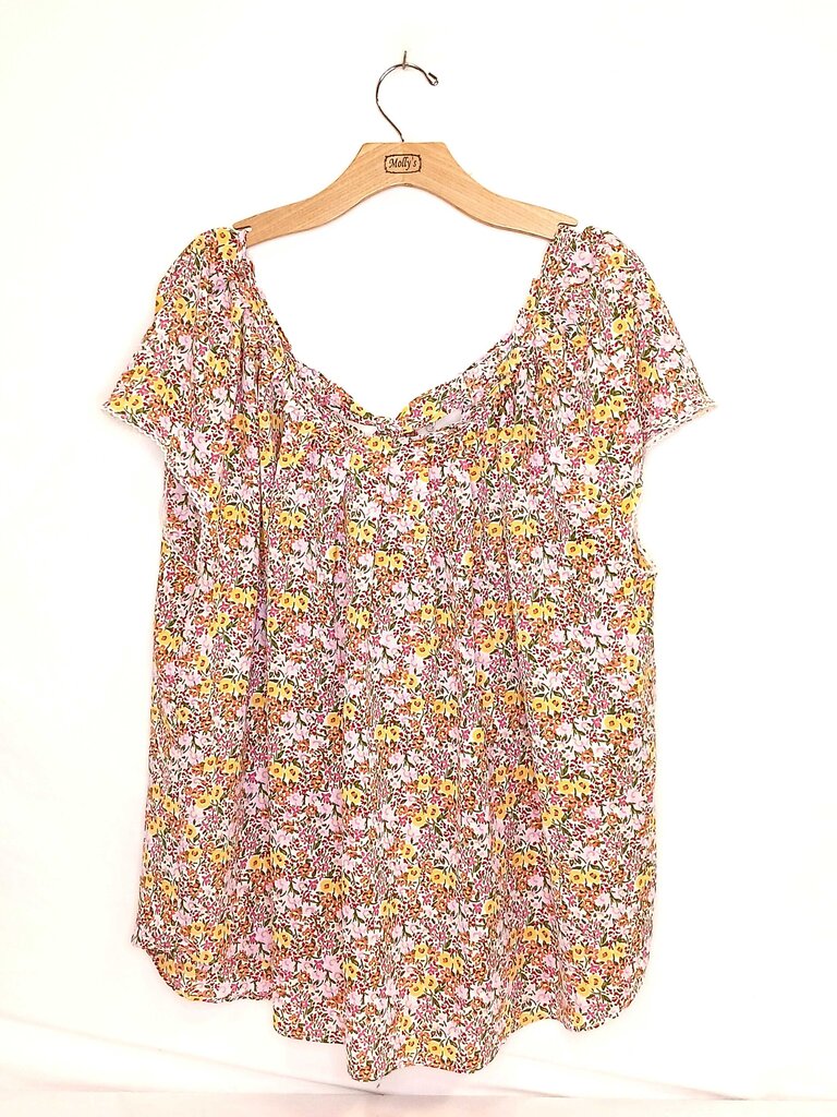 Lauren Conrad Floral Short Sleeve Blouse