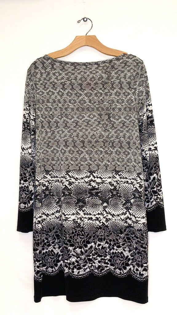 Micheal Kors Long Sleeve Mid Length Patterned Dress