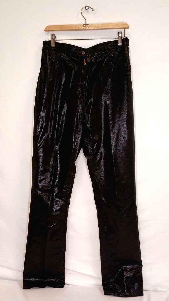 Paolo Santini 100% Leather Snake Print Sleeveless Zip Up + Leather Pants