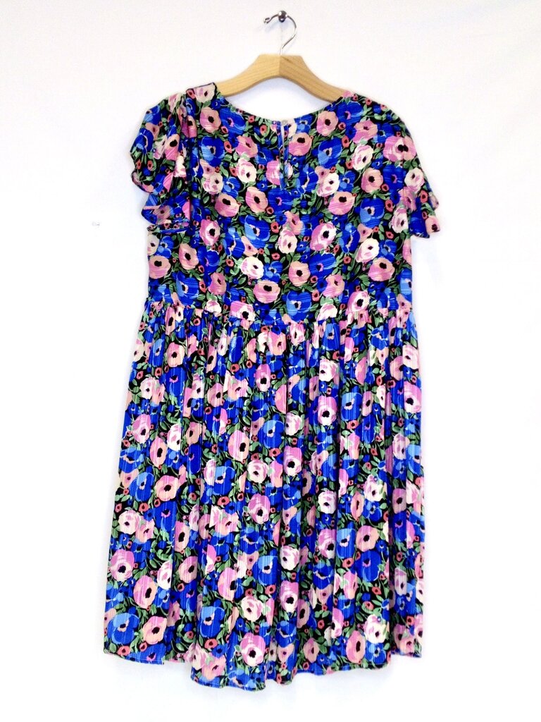 Umgee Floral Flutter Sleeve Mid Length Dress