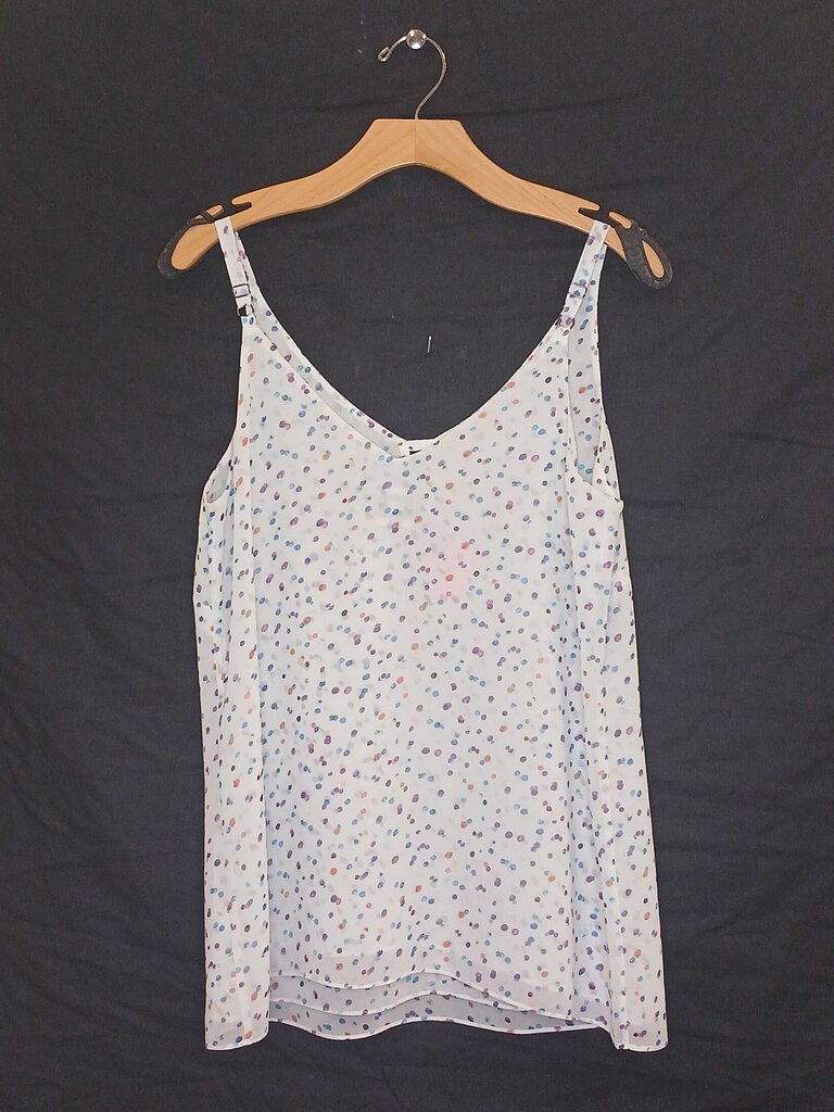 Cabi Polka Dot Sleeveless V Neck Blouse