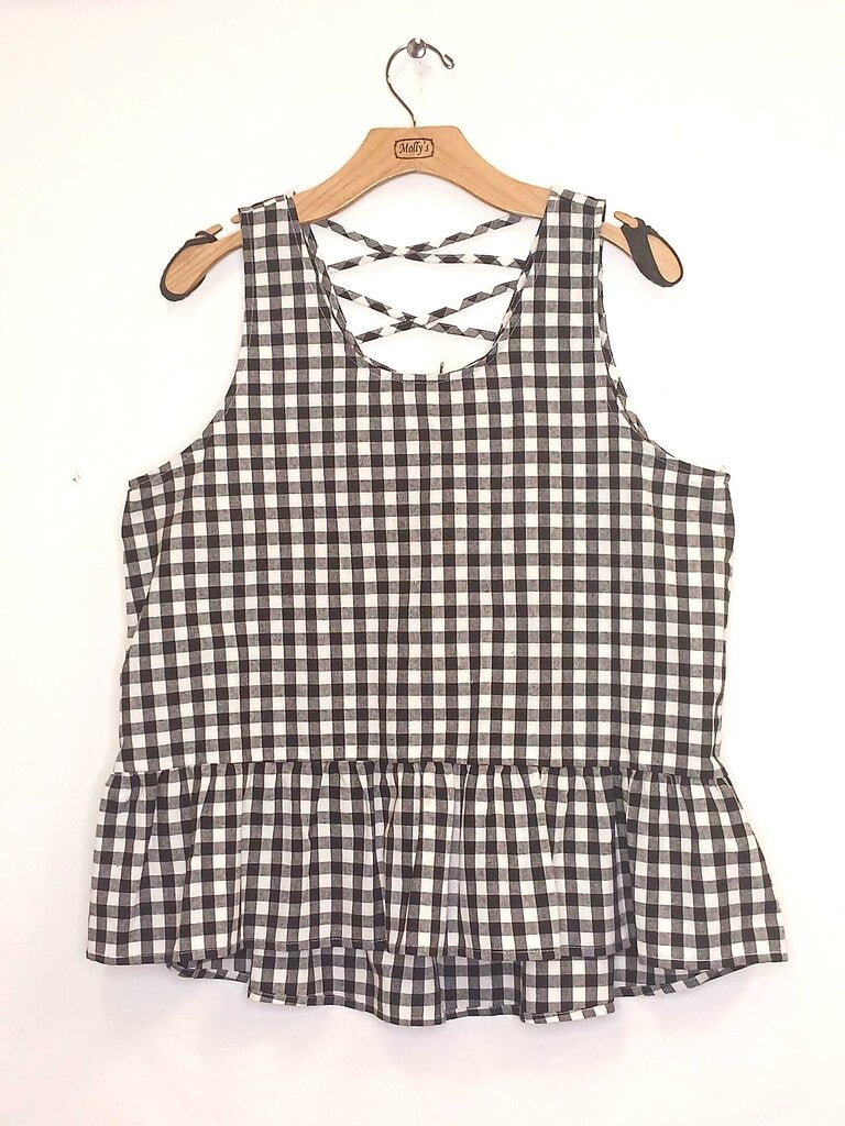 Sleeveless Gingham Top