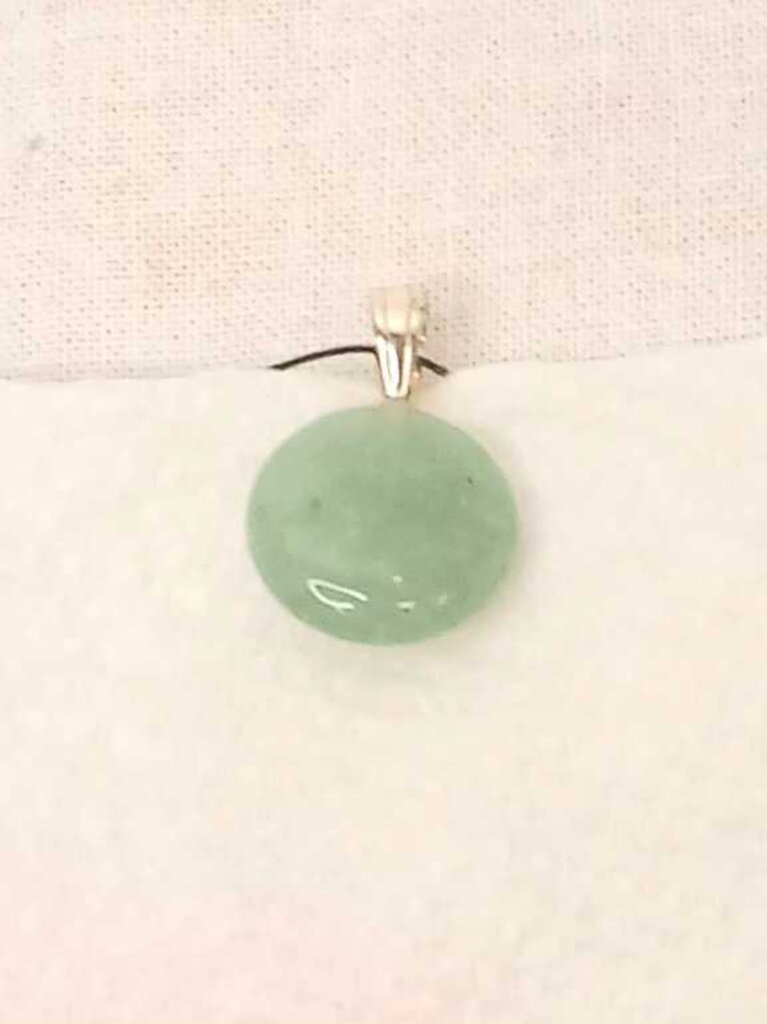 Polished Jade Small Disc Shaped Pendent