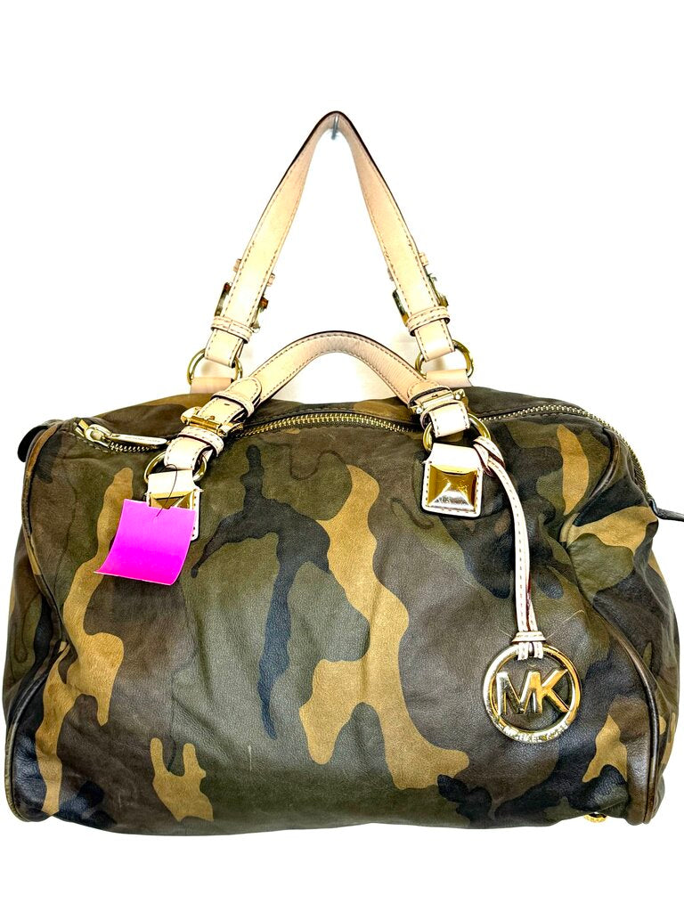 Micheal Kors RARE Grayson Camouflage Leather Satchel