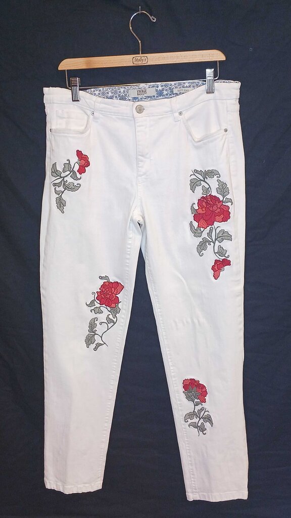 Vintage America Embroidered Skinny Jeans