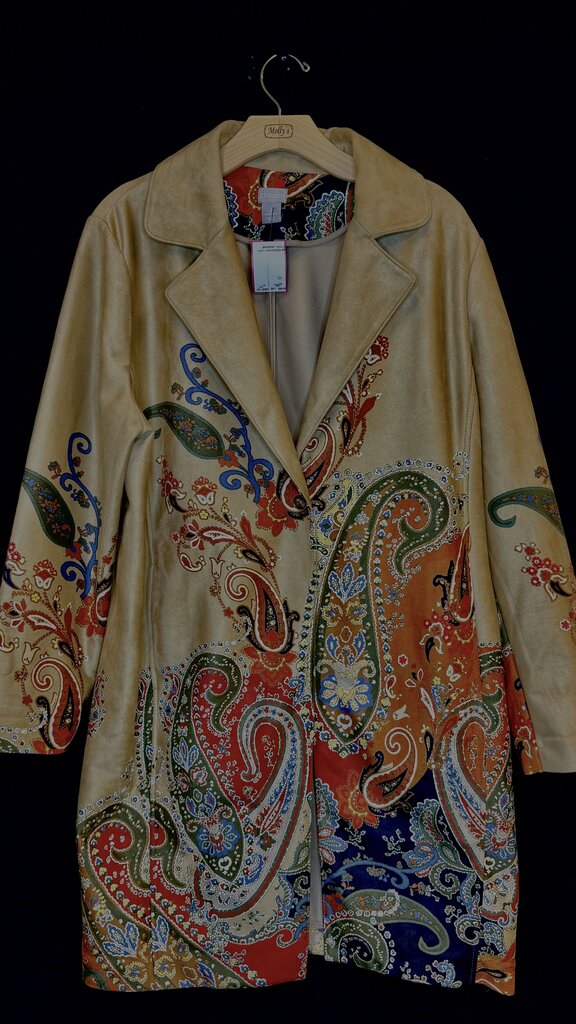 Chicos Paisley Duster Jacket