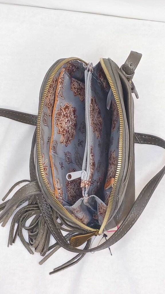 Hobo Pebbled Leather Crossbody With Fringe