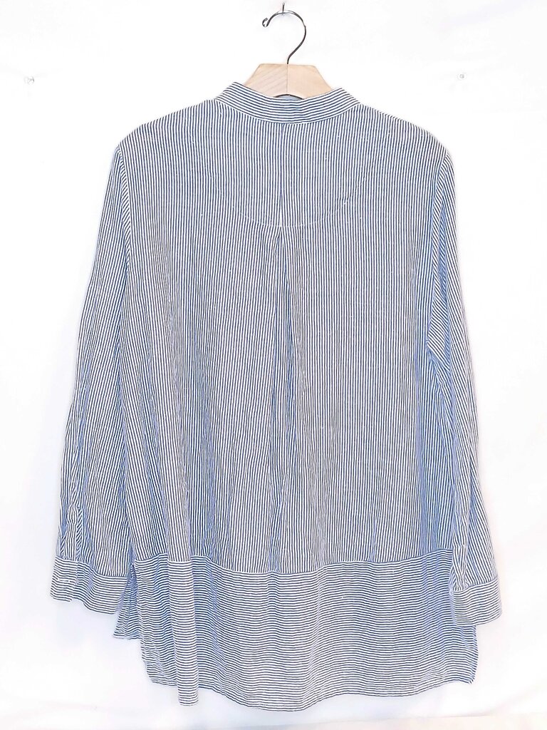 Tahari Striped Long Sleeve Button Up