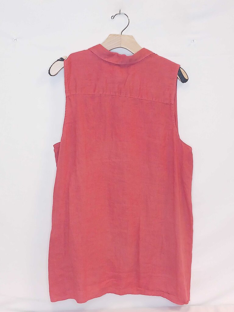 Sleeveless Button Up Top