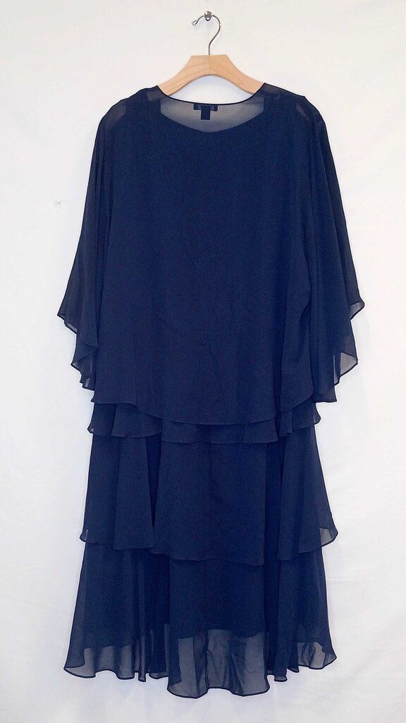 SLNY Ruffled Dress With Cover Up