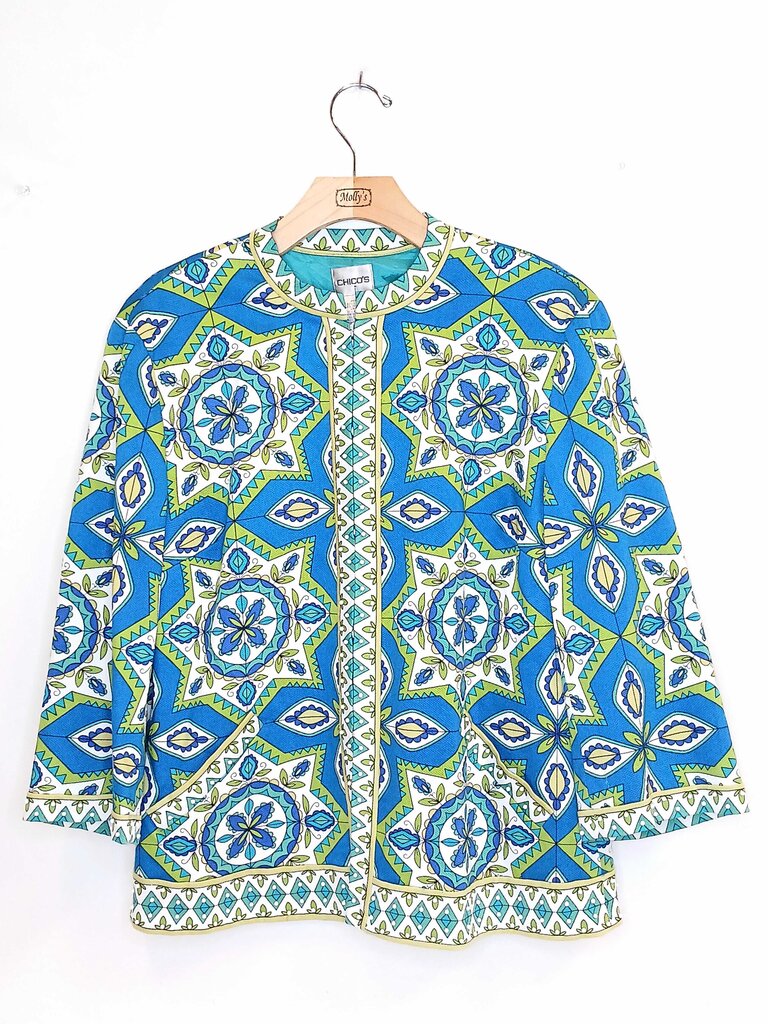 Chicos Long Sleeve Beaded Jacket