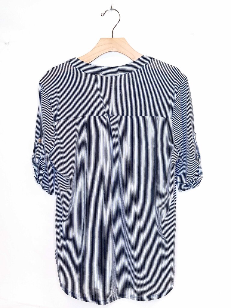 Blue Mood Short Sleeve StripedTop