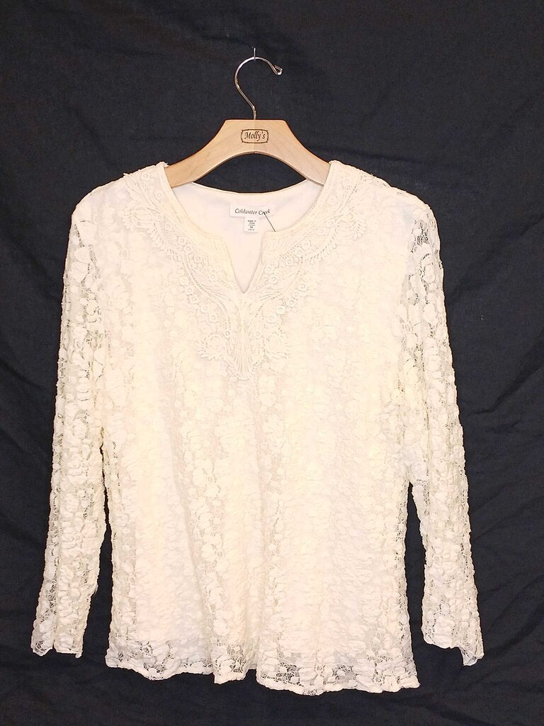 Coldwater Creek Lace Long Sleeve Top