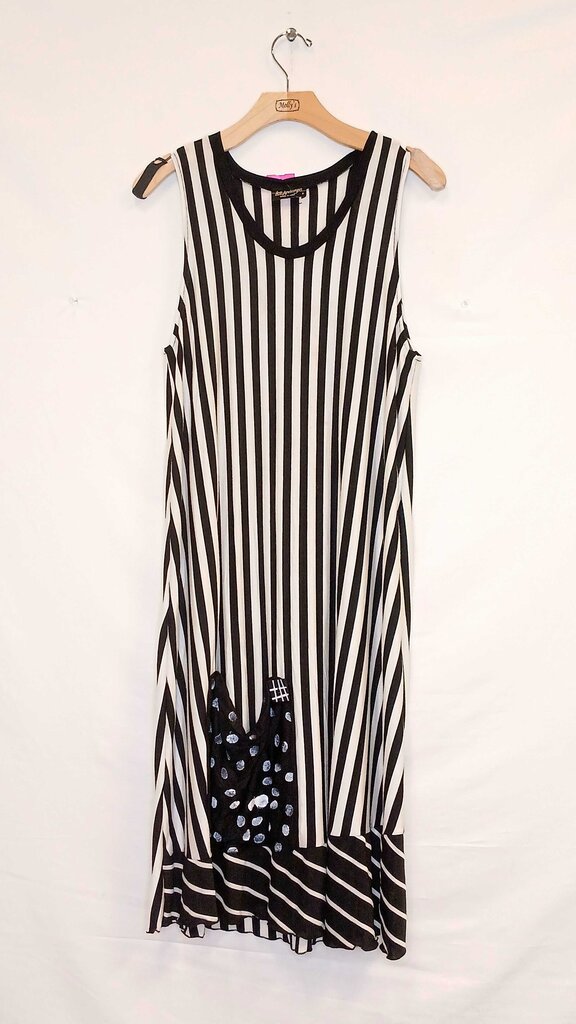 Lee Andersen Sleeveless Stripped Dress W Pocket