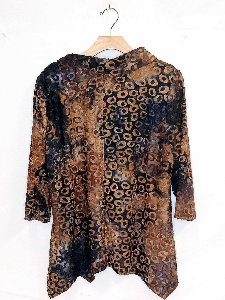 Ruby & Rd 3/4 Sleeve Cirlce Patterned Top