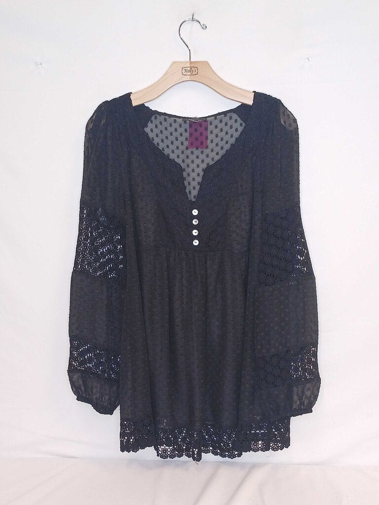 Alfani Floral Sheer Long Sleeve Top