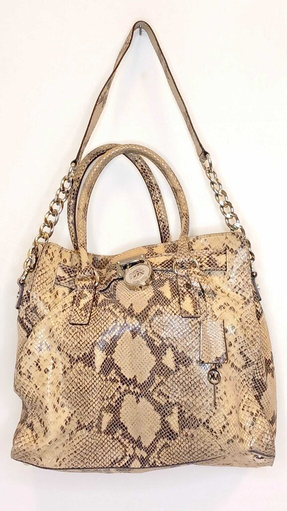 Michael Kors Python Print Handbag W Lock