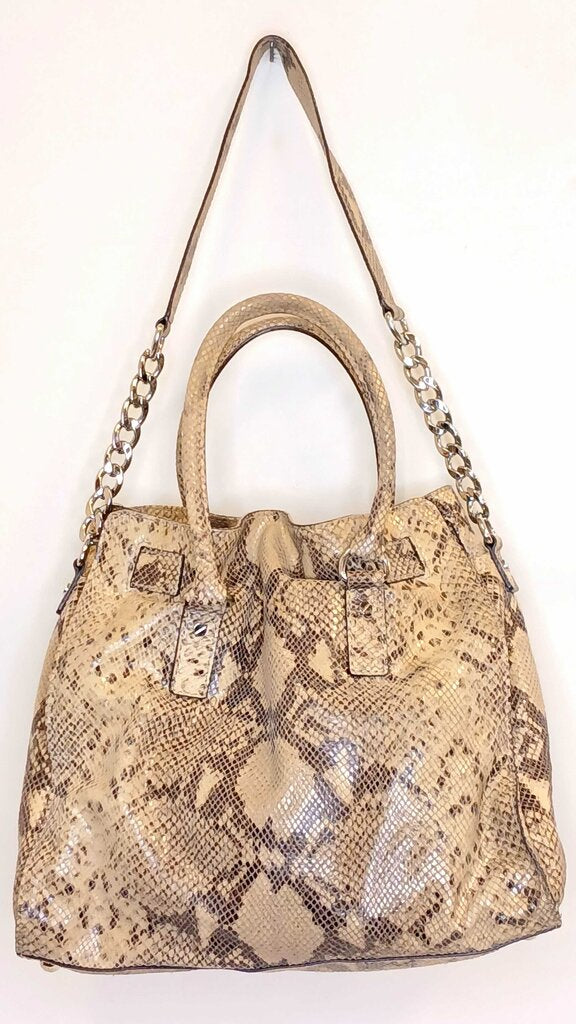 Michael Kors Python Print Handbag W Lock