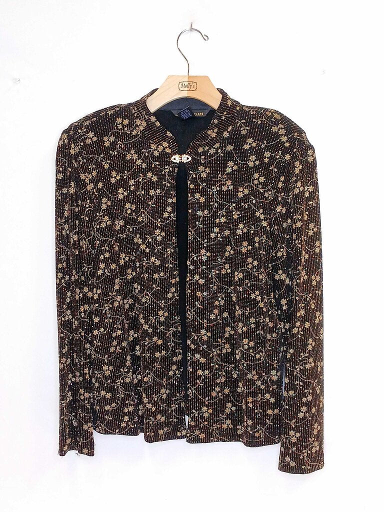 Social Circles Glitter Floral Cardigan