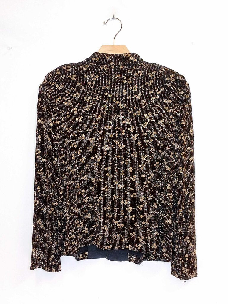 Social Circles Glitter Floral Cardigan