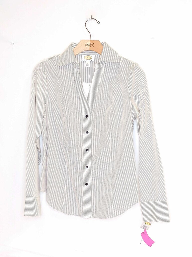 Talbots Long Sleeve Vertical Striped Top