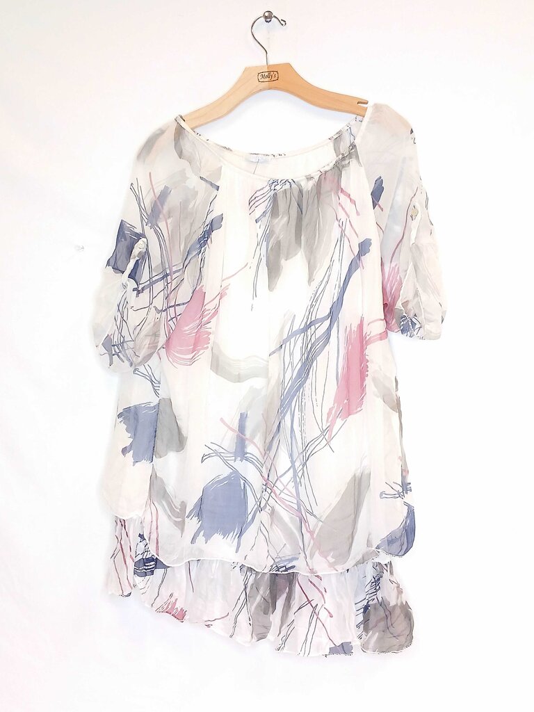 Made In Italy Sheer Flowy Top