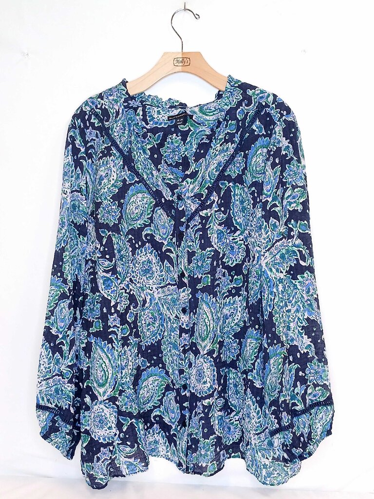 Isaac Mitrahi Button Up Patterned Blouse