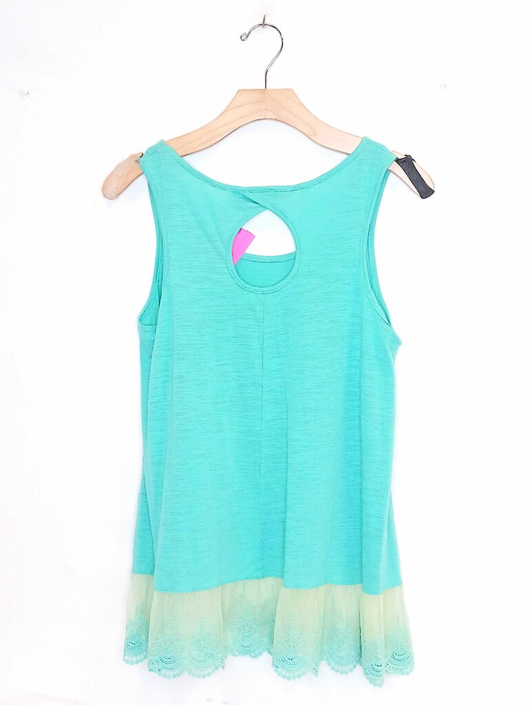 Glamour Farms Lace Hem Sleeveless Top