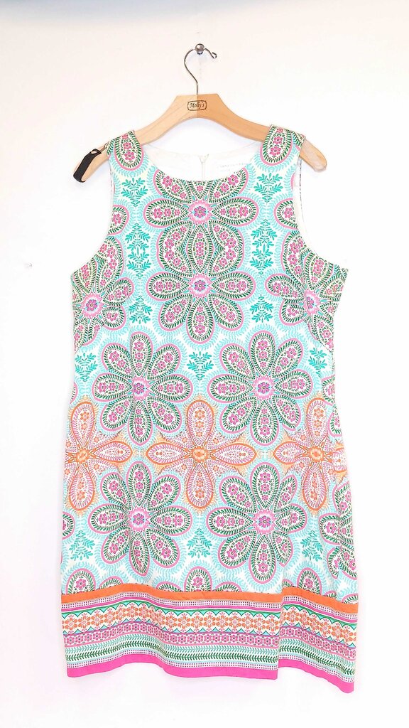 London Times Patterned Sleeveless Dress