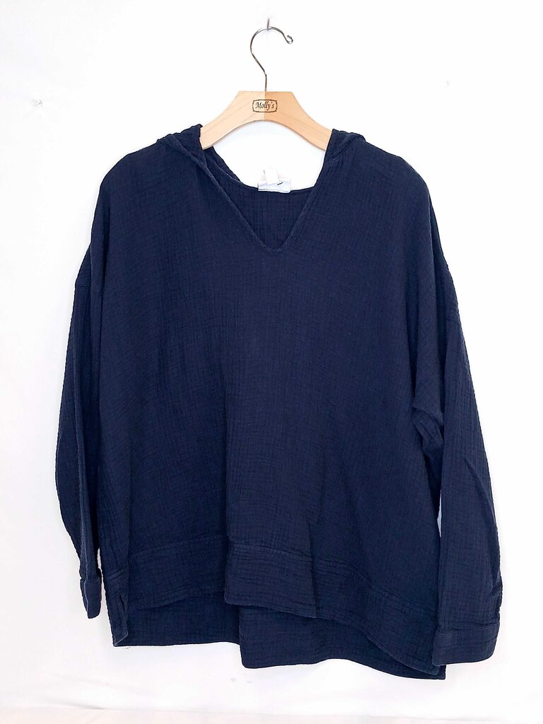 J Jill Hooded Long Sleeve Top