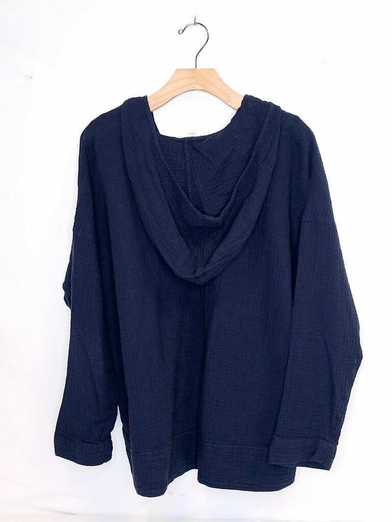 J Jill Hooded Long Sleeve Top