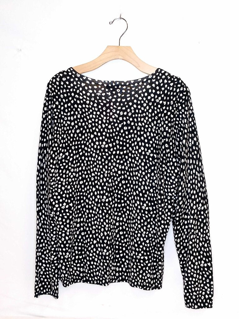 Talbots Patterned Button Up Cardigan