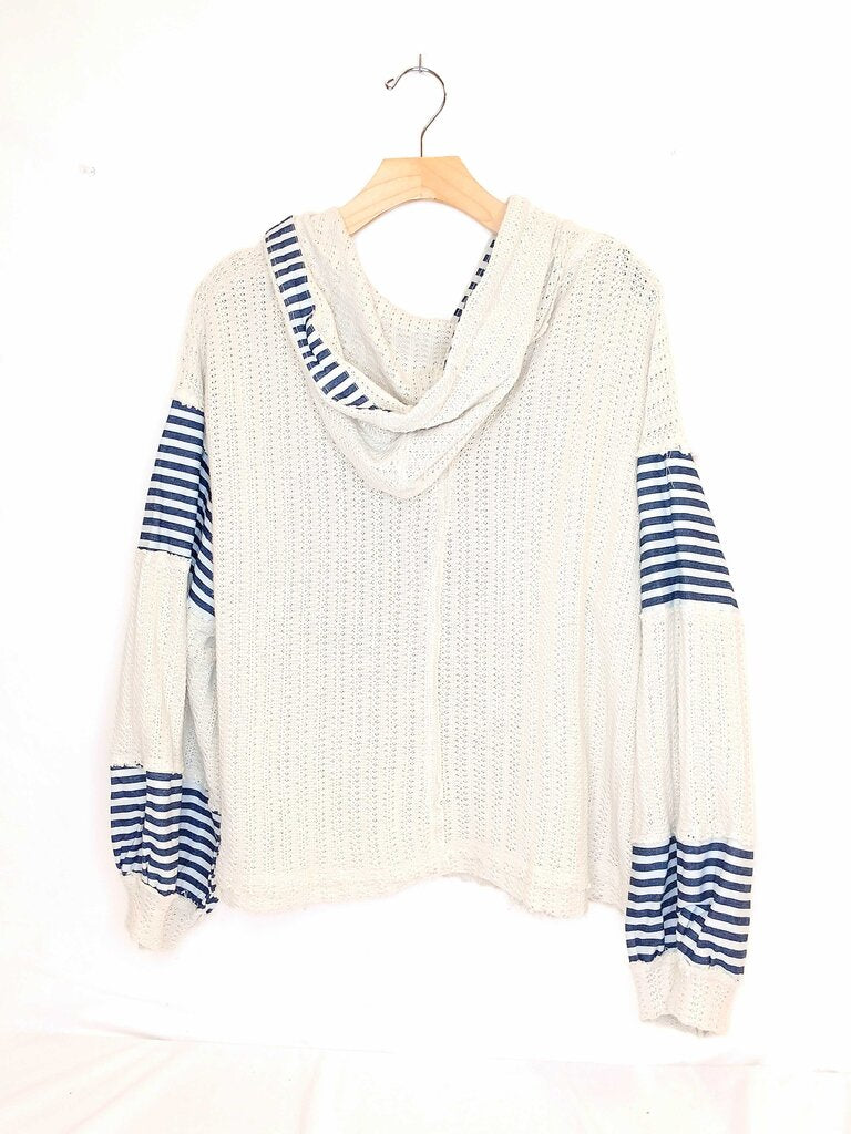 Pol Knit and Stripped Zip Up