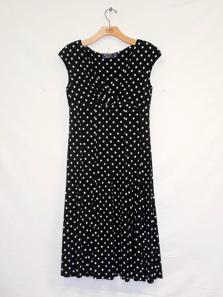 American Living Short Sleeve Long Polka Dot Dress