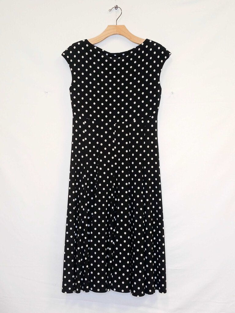 American Living Short Sleeve Long Polka Dot Dress