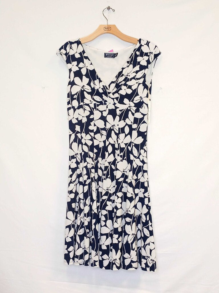 American Living Short Sleeve Long Floral Dress